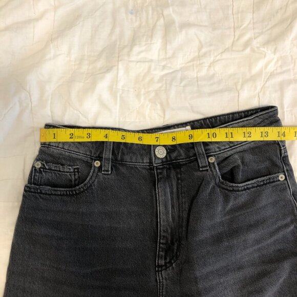 3/$25 ❥ Garage Straight Wide Leg High Waist Distressed Soft Black Size 5 Jeans - Picture 11 of 13